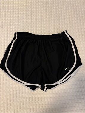 Nike Black Women's Athletic Shorts with White Trim XL